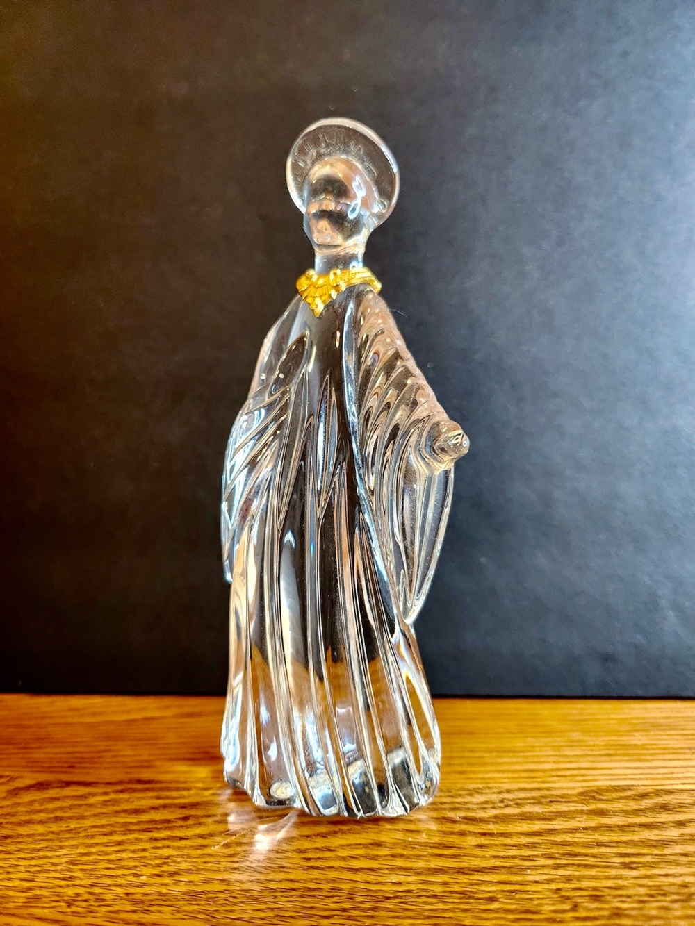 Gorham Crystal Nativity MARY Replacement Figure Gold Accents Holy Family 6.5”
